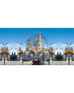 Castle Flag Arch Cloud Sky Computer Printed Dance Recital Scenic Backdrop ACP-603