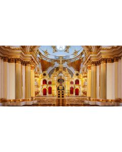 Arch Pillar Gold Floor Computer Printed Dance Recital Scenic Backdrop ACP-607