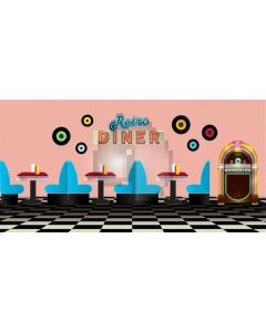 Diner Table Chair Cd Wall Computer Printed Dance Recital Scenic Backdrop ACP-610