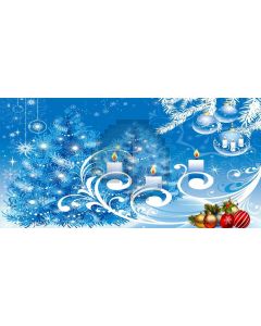 Snow Tree Ball Snowfake Candle Computer Printed Dance Recital Scenic Backdrop ACP-614