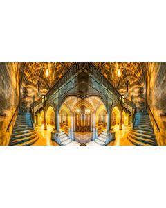 Arch Light Stairs Gold Computer Printed Dance Recital Scenic Backdrop ACP-627
