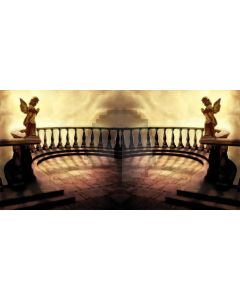 Balcony Angel Cloud Mist Computer Printed Dance Recital Scenic Backdrop ACP-630