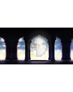 Arch Sky Cloud Sun Computer Printed Dance Recital Scenic Backdrop ACP-649