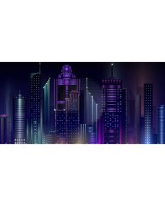 Purple Building Dark Star Computer Printed Dance Recital Scenic Backdrop ACP-654
