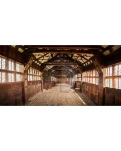 Arch Wood Floor Window Computer Printed Dance Recital Scenic Backdrop ACP-663