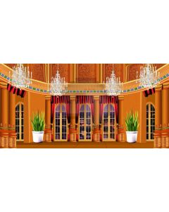 Window Ceiling Lamp Plant Computer Printed Dance Recital Scenic Backdrop ACP-665