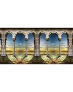 Arch Pillar Sky Cloud Computer Printed Dance Recital Scenic Backdrop ACP-692