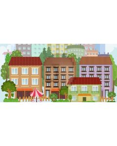 House Window Tree Building Computer Printed Dance Recital Scenic Backdrop ACP-704