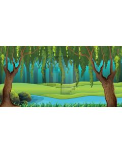 Forest River Tree Computer Printed Dance Recital Scenic Backdrop ACP-713