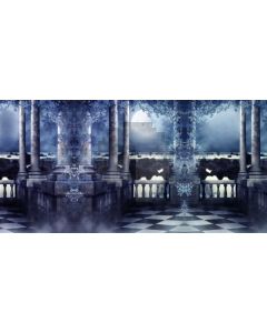 Pillar Balcony Floor Flower Computer Printed Dance Recital Scenic Backdrop ACP-719