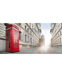 Building Street Telephone Booth Computer Printed Dance Recital Scenic Backdrop ACP-723