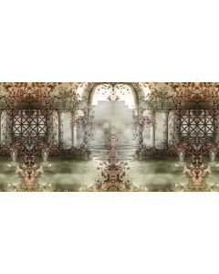 Arch Window Flower Smoke Computer Printed Dance Recital Scenic Backdrop ACP-731