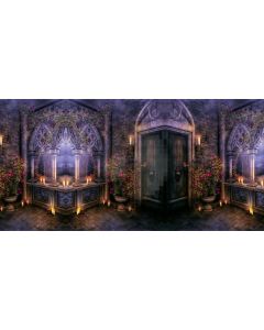 Door Flower Wood Floor Computer Printed Dance Recital Scenic Backdrop ACP-733