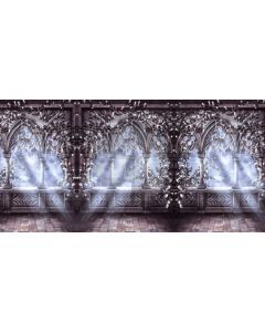 Arch Flower Brick Floor Computer Printed Dance Recital Scenic Backdrop ACP-734