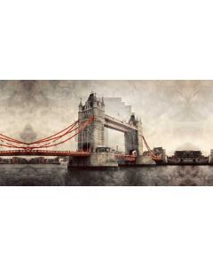 Pillar Bridge Building Grey Computer Printed Dance Recital Scenic Backdrop ACP-755