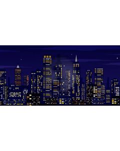 Building Night Sky Computer Printed Dance Recital Scenic Backdrop ACP-762