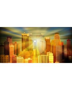 Building Sun Sky Computer Printed Dance Recital Scenic Backdrop ACP-764