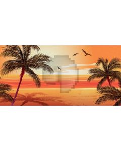 Tree Bird Plant Sunset Computer Printed Dance Recital Scenic Backdrop ACP-778