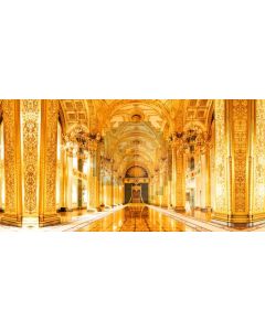 Gold Light Pillar Computer Printed Dance Recital Scenic Backdrop ACP-792