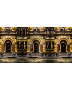 Arch Yellow Black Stair Brick Computer Printed Dance Recital Scenic Backdrop ACP-795