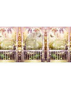 Flower Pillar Balcony Computer Printed Dance Recital Scenic Backdrop ACP-805