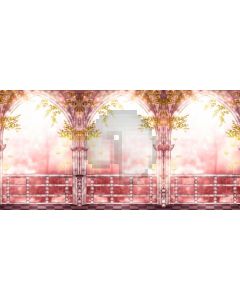 Arch Plant Pink Light Computer Printed Dance Recital Scenic Backdrop ACP-807