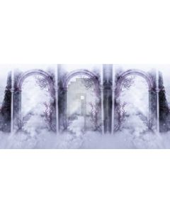 Arch Flower Plant Foggy Computer Printed Dance Recital Scenic Backdrop ACP-810
