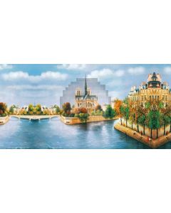 River Castle Plant Cloud Computer Printed Dance Recital Scenic Backdrop ACP-816