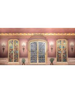Bookshelf Light Plant Computer Printed Dance Recital Scenic Backdrop ACP-823