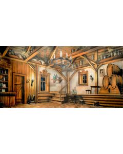 Door Window Wood Table Chair Light Computer Printed Dance Recital Scenic Backdrop ACP-824