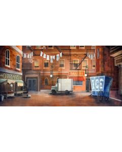 House Window Store Car Computer Printed Dance Recital Scenic Backdrop ACP-831