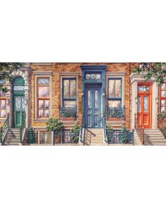 Door Plant Stair Brick Wall Computer Printed Dance Recital Scenic Backdrop ACP-836
