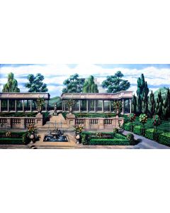 Garden Pillar Tree Grass Flower Computer Printed Dance Recital Scenic Backdrop ACP-850