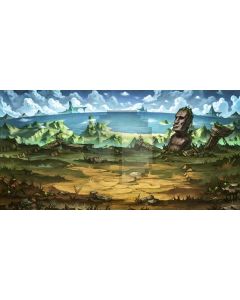 River Grass Statue Stone Computer Printed Dance Recital Scenic Backdrop ACP-854