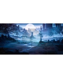Moon Tree River Computer Printed Dance Recital Scenic Backdrop ACP-896