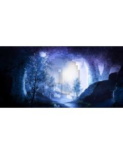 Light Tree Plant Computer Printed Dance Recital Scenic Backdrop ACP-903