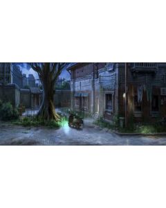 Tree House Light Door Plant Computer Printed Dance Recital Scenic Backdrop ACP-915