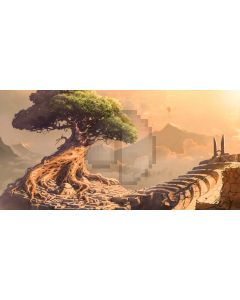 Tree Road Light Computer Printed Dance Recital Scenic Backdrop ACP-931