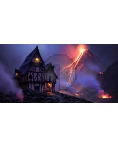 House Fire Light Computer Printed Dance Recital Scenic Backdrop ACP-940