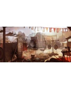 Wood Ribbon Hay Computer Printed Dance Recital Scenic Backdrop ACP-968