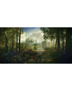 Tree Cloud Road Plant Computer Printed Dance Recital Scenic Backdrop ACP-970