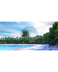 Sea Tree Sky Cloud Computer Printed Dance Recital Scenic Backdrop ACP-991