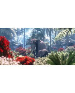 Elephant Tree Flower Computer Printed Dance Recital Scenic Backdrop ACP-994