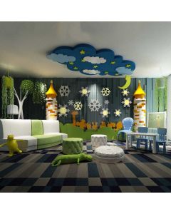 Green Painting Room Computer Printed Photography Backdrop AUT-003