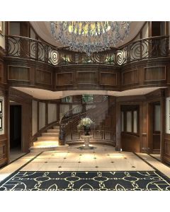 Modern Stairs Light Flower Floor Computer Printed Photography Backdrop AUT-007