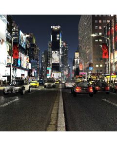 Night Scene Car Building People Computer Printed Photography Backdrop AUT-041