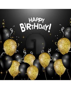 Birthday Balloon Black Computer Printed Photography Backdrop AUT-047