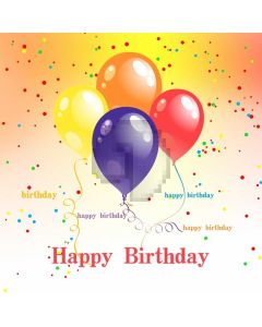 Birthday Balloon Yellow Computer Printed Photography Backdrop AUT-059