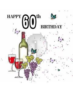Wine Glass Butterfly Birthday Computer Printed Photography Backdrop AUT-061