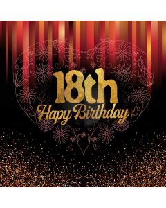 Birthday Flower Stripe Computer Printed Photography Backdrop AUT-070